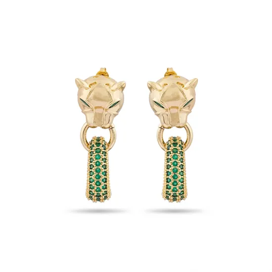 Emerald Panther | Drop Earrings