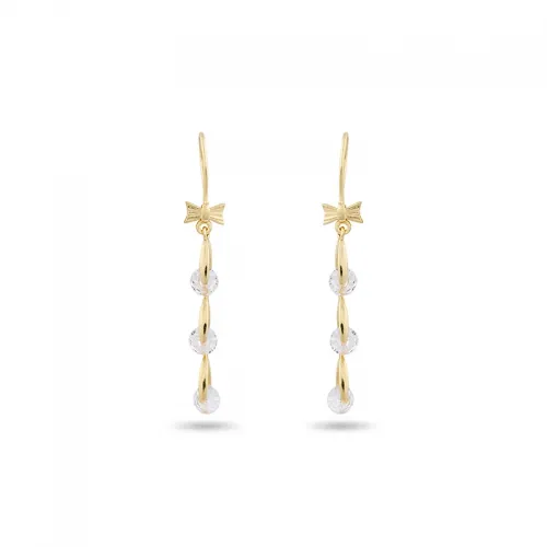 Bow and Sparkle | Drop Earrings