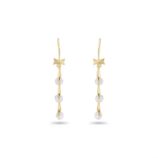 Bow and Sparkle | Drop Earrings