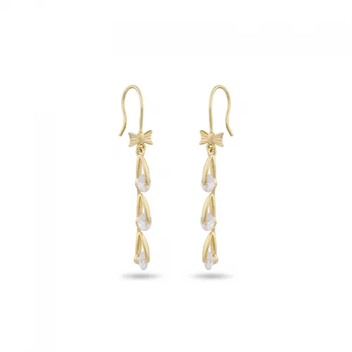 Bow and Sparkle | Drop Earrings