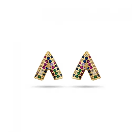Colourful V-Stud | Earrings Studs
