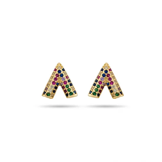 Colourful V-Stud | Earrings Studs