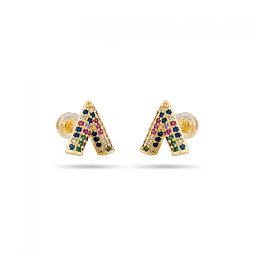 Colourful V-Stud | Earrings Studs