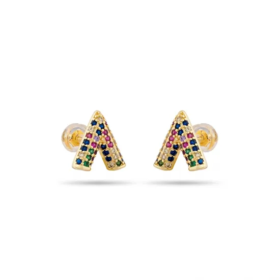 Colourful V-Stud | Earrings Studs